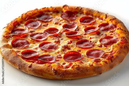 A delicious pepperoni pizza with a crispy crust