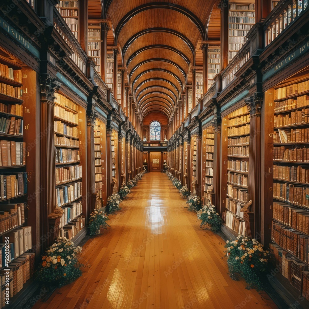 The Long Room in Trinity College Library