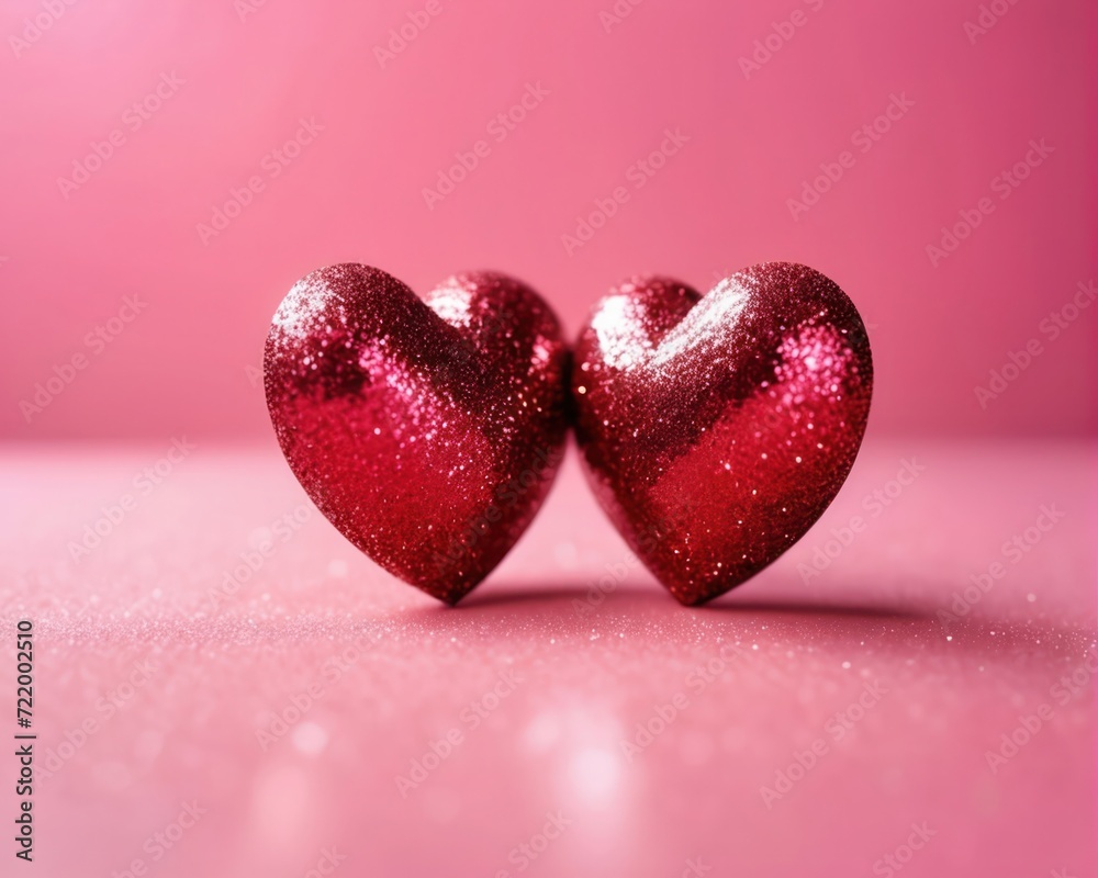 Fototapeta premium A Vibrant Red Heart Radiating Love