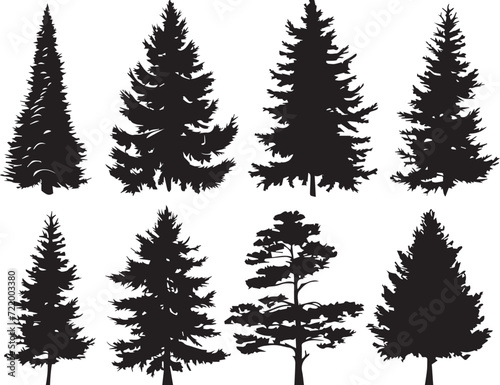 tree, christmas, winter, snow, forest, pine, fir, vector, holiday, nature, landscape, trees, illustration, celebration, season, xmas, cold, evergreen, christmas tree, silhouette, wood, decoration, spr