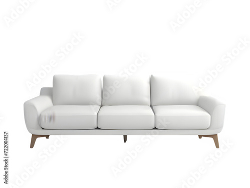 PSD leather sofa on transparent background. © Elite Elegance
