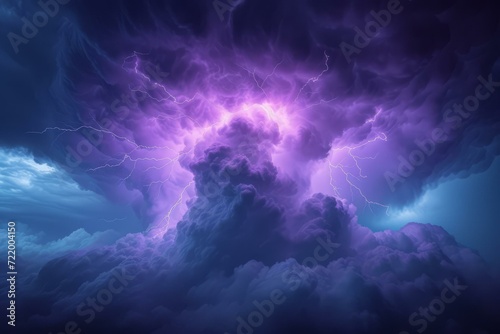 Huge purple thunderstorm cloud