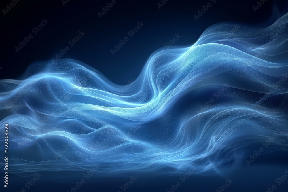 Blue Wavy Abstract Background