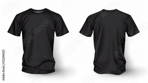 Black T-shirt front and back