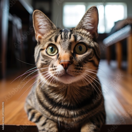 Portrait of a cat watching right on camera © Vladyslav  Andrukhiv
