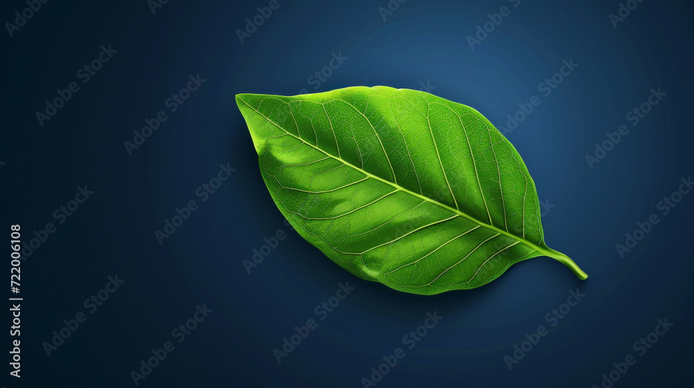 Obraz premium Leaves on a black background.