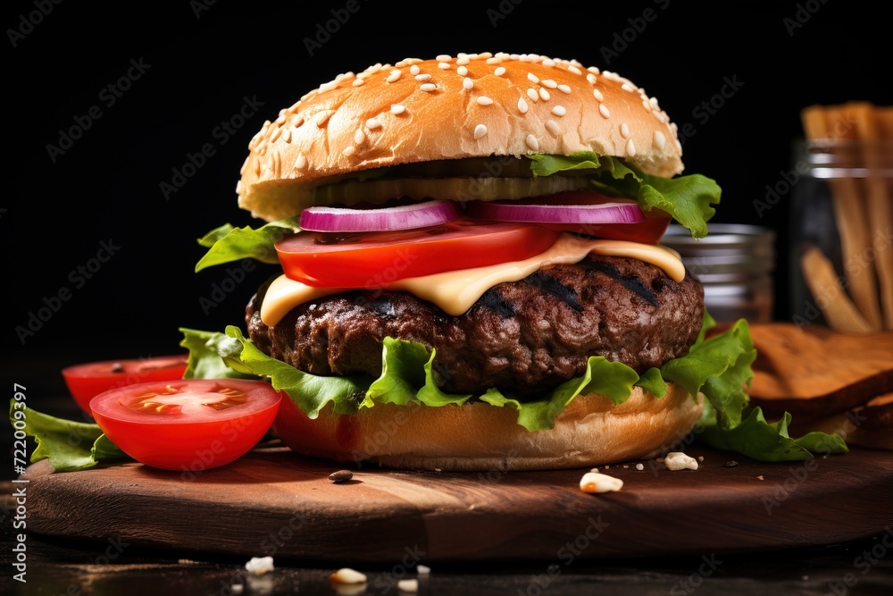 burger with cheese.