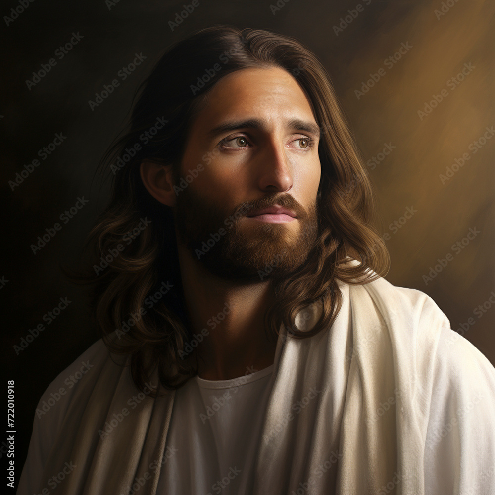 Portrait of Jesus Christ in contemplation
