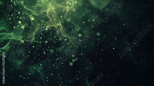 Abstract green neural network background 