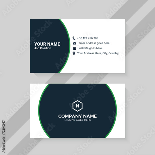 red and white creative business card template