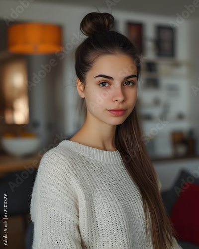 Portrait of a Young Beautiful Girl