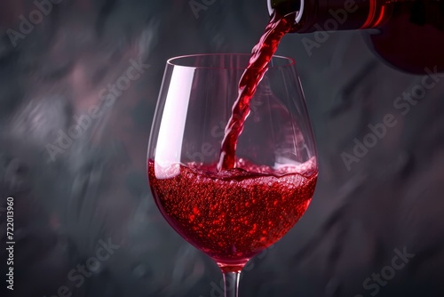 Red wine being poured into a glass