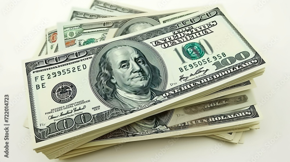 Stack of one hundred dollar bills Stack of one hundred dollar bills