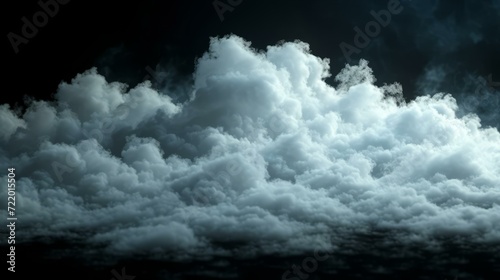 White cloudscape with dark background