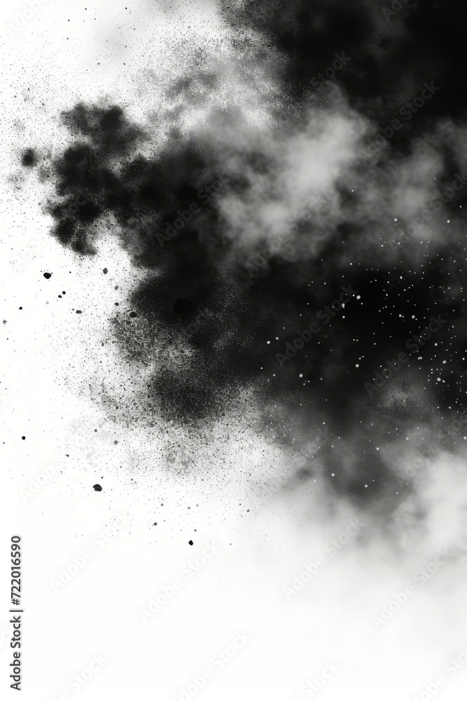 Black and white smoke cloud with particles Black and white smoke cloud with particles