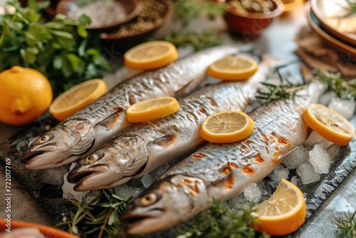 grilled fish with lemon and herbs