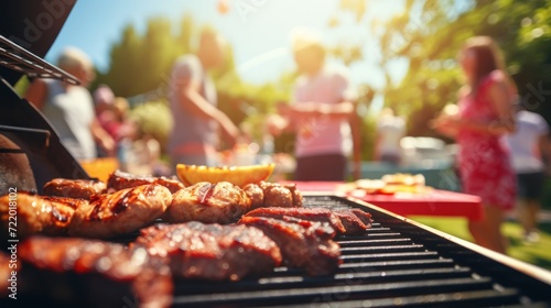 Grill Up Close with Family and Friends in the Garden. Generative AI
