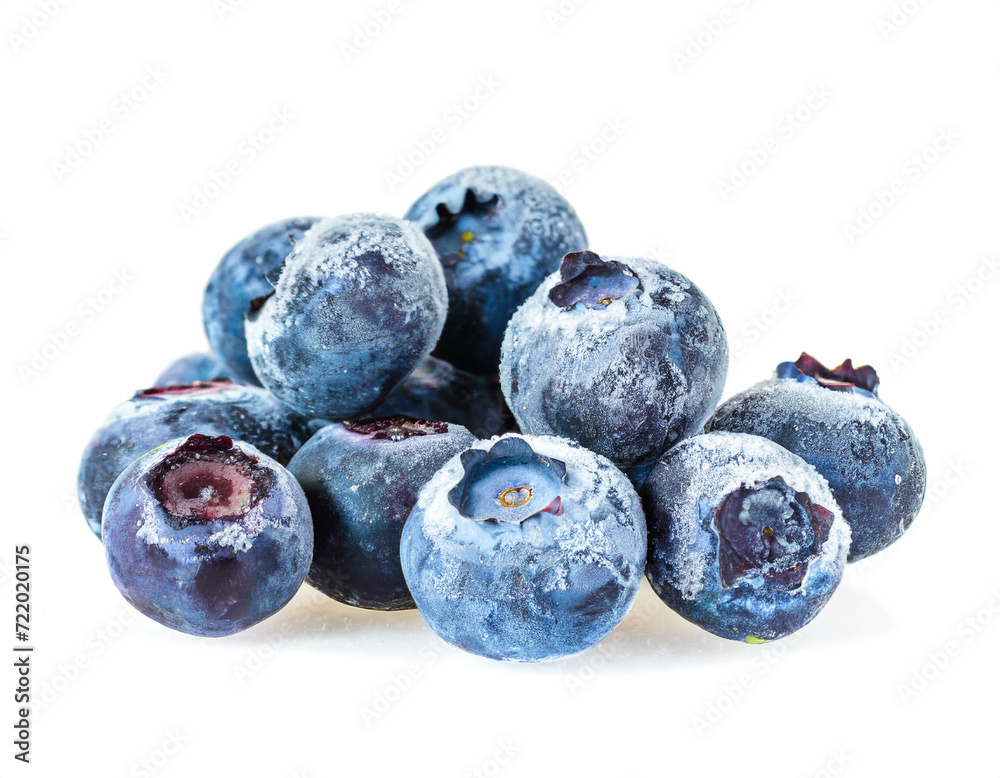 Tiefkühl blaubeeren isoliert auf weißen Hintergrund, Freisteller Tiefkühl blaubeeren isoliert auf weißen Hintergrund, Freisteller