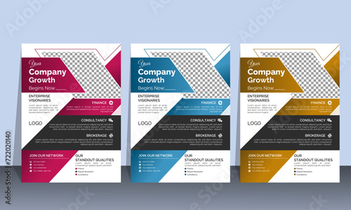 Modern A4 size business flyer design with elegant color for business.