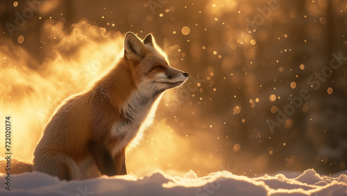 A Snow Fox in the Morning Sunlight © 대연 김