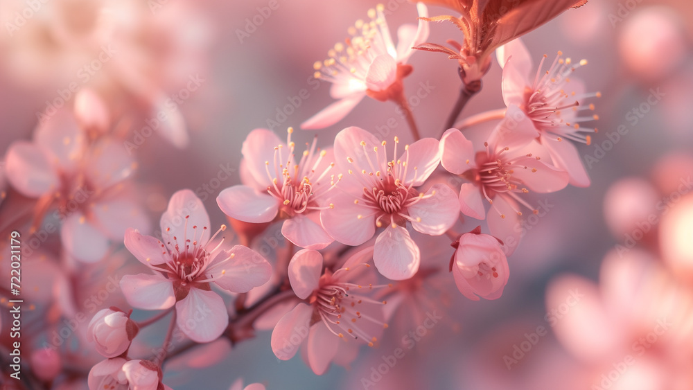 Nature’s Elegance: Detailed Capture of Cherry Blossoms in Natural Light