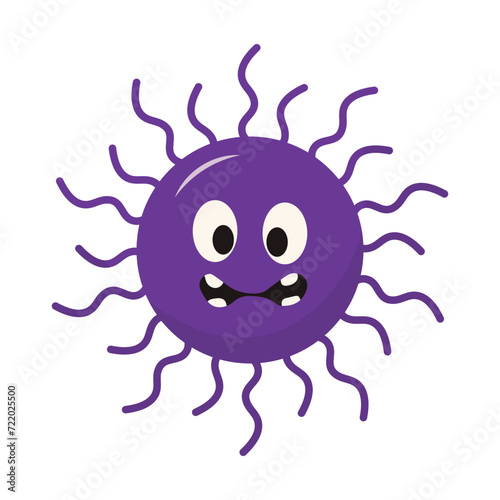 Illustration of the corona virus and influenza virus. Vector virus icon. White Background. Vector Illustration.