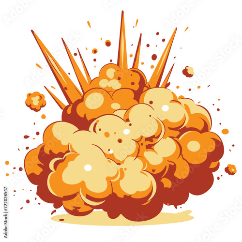 Vector explosion isolated background