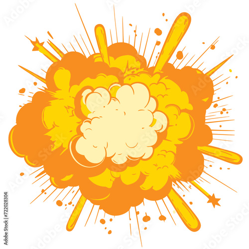 Vector explosion isolated background