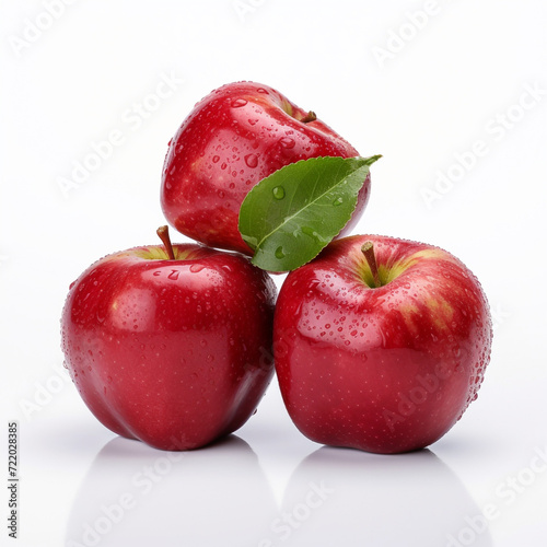Isolated image, isolated photography, apples ,Well lit, visually appealing ,fresh сreated with Generative Ai