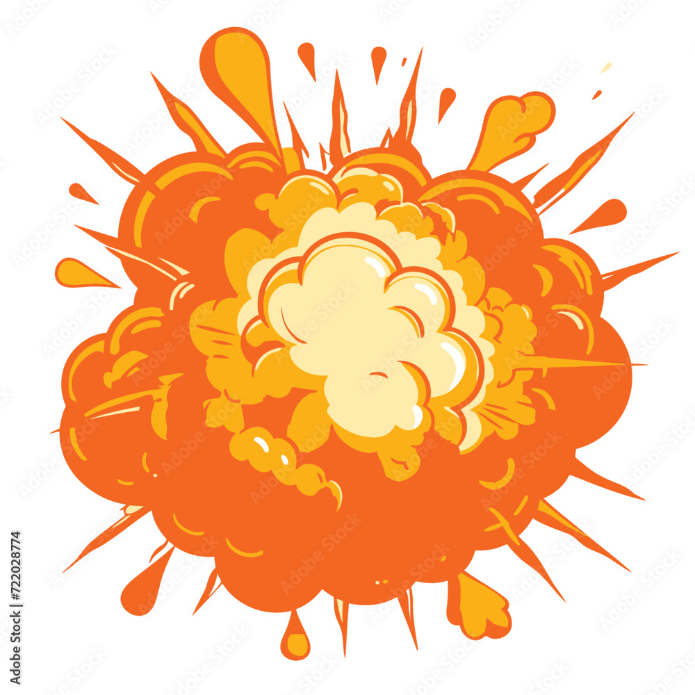 Vector explosion graphic in white background Vector explosion graphic in white background