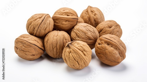 walnuts on a black background.