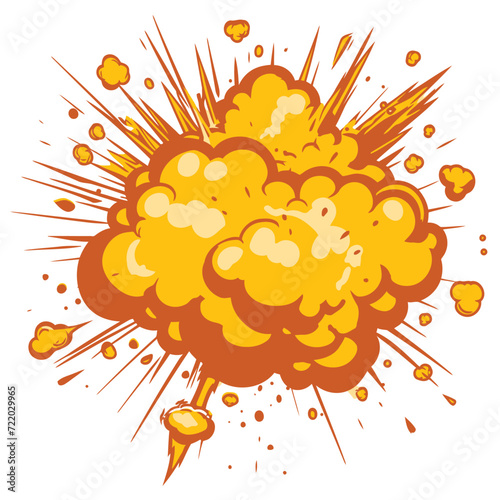 Vector explosion isolated background