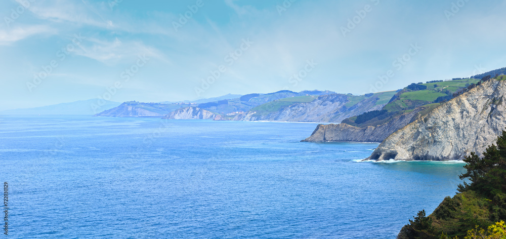Atlantic Ocean coastline, Biscay Bay, Spain.
