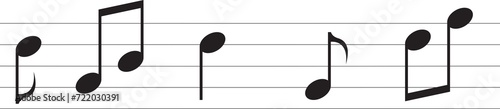 music clefs and nota elements on transparent, png. Concept of melody sign .music note isotated for your design
