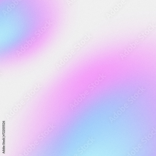 A blurry gradient of blue, pink and purple colors with added noise spreads over the background