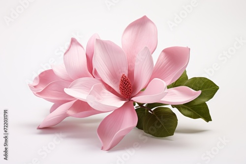 Pink magnolia flowers isolated on white background  © Jam
