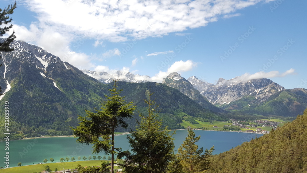Achensee view with big mountains