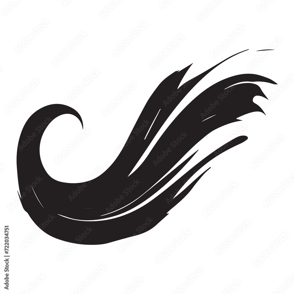 Brush stroke paint black on a white abstract background, vector illustration. Brush stroke paint black on a white abstract background, vector illustration.