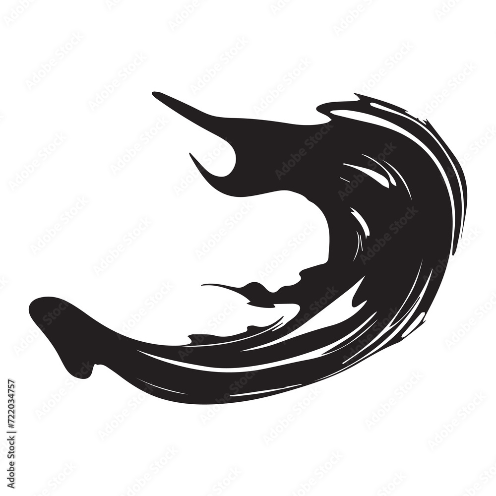 Brush stroke paint black on a white abstract background, vector illustration. Brush stroke paint black on a white abstract background, vector illustration.