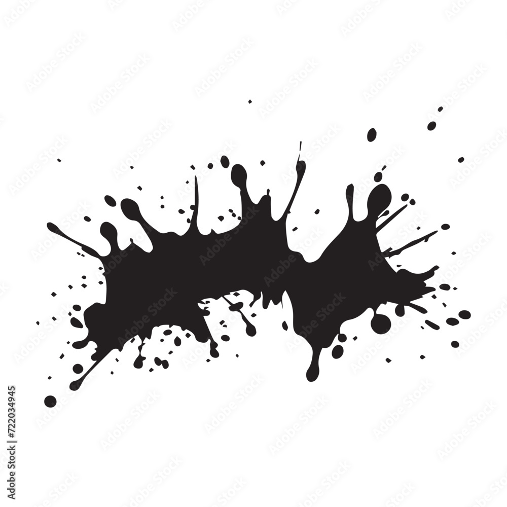 Drop paint art brush stroke on a white background, vector illustration. Drop paint art brush stroke on a white background, vector illustration.