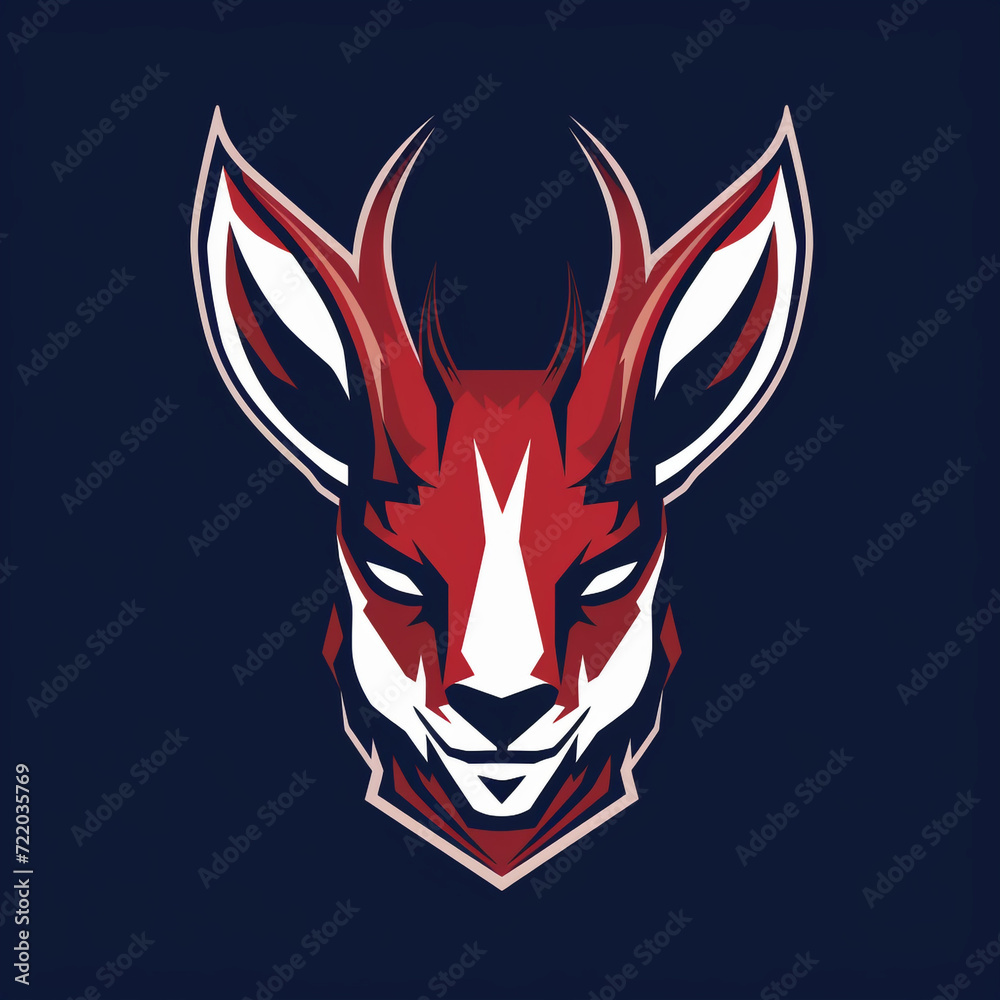 jackalope rabbit sport logo сreated with Generative Ai jackalope rabbit sport logo сreated with Generative Ai