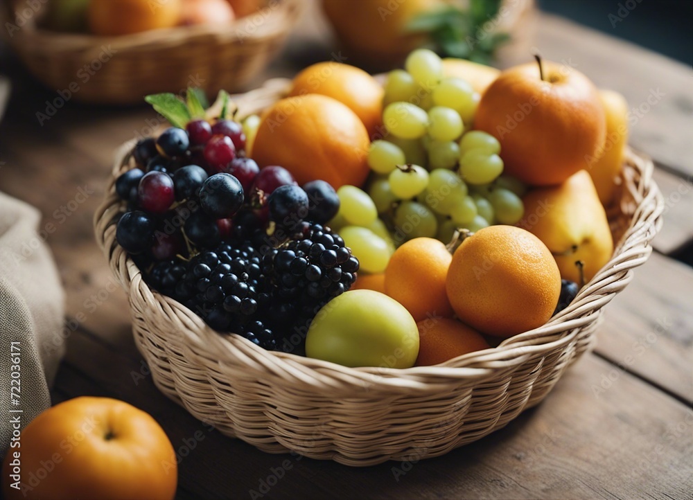 fresh organic fruit in a small basket
fresh organic fruit in a small basket