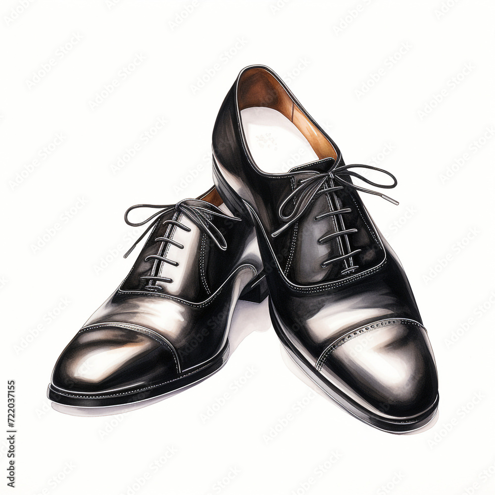 clipart of groom shoes, black, neutral сreated with Generative Ai