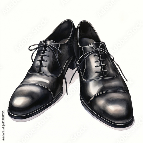 clipart of groom shoes, black, neutral сreated with Generative Ai