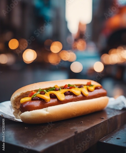 hot dog at new york, street food concept 