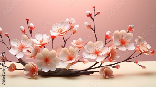still life background with pink flowers