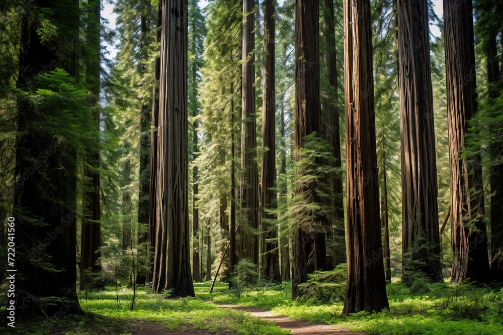 Obraz premium Misty forest path