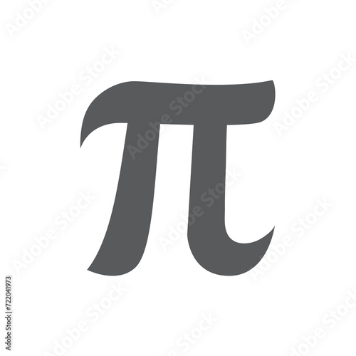 Pi symbol vector icon. Simple mathematics sign.