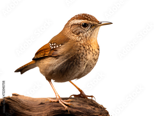 a bird standing on a piece of wood