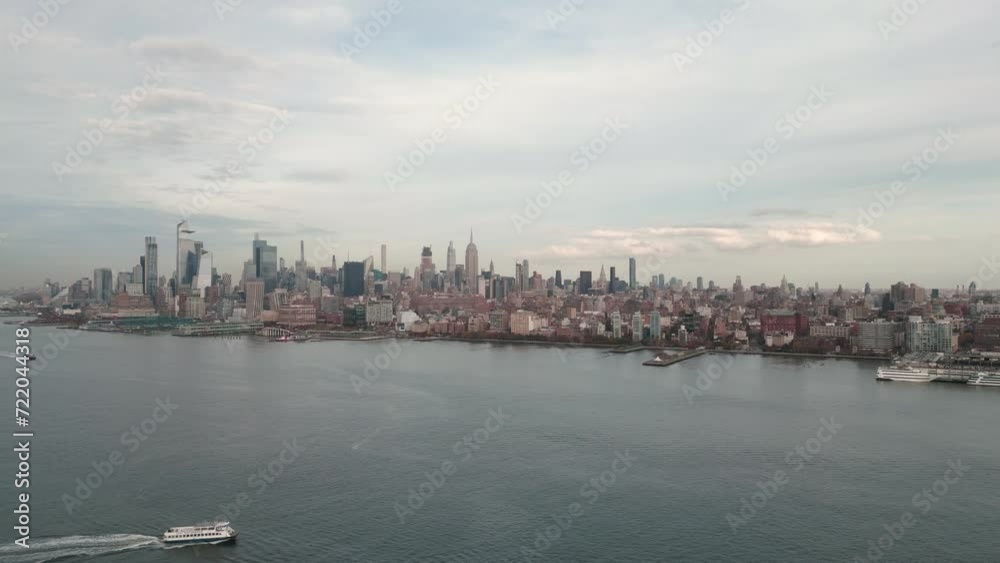 NYC skyline. Manhattan view from New Jersey, NYC skyscraper. Drone aerial view of New York City. Big Apple. NYC panorama from Hudson. Cityscape landmark. Lower Manhattan NYC. NYC skyline. Manhattan view from New Jersey, NYC skyscraper. Drone aerial view of New York City. Big Apple. NYC panorama from Hudson. Cityscape landmark. Lower Manhattan NYC.